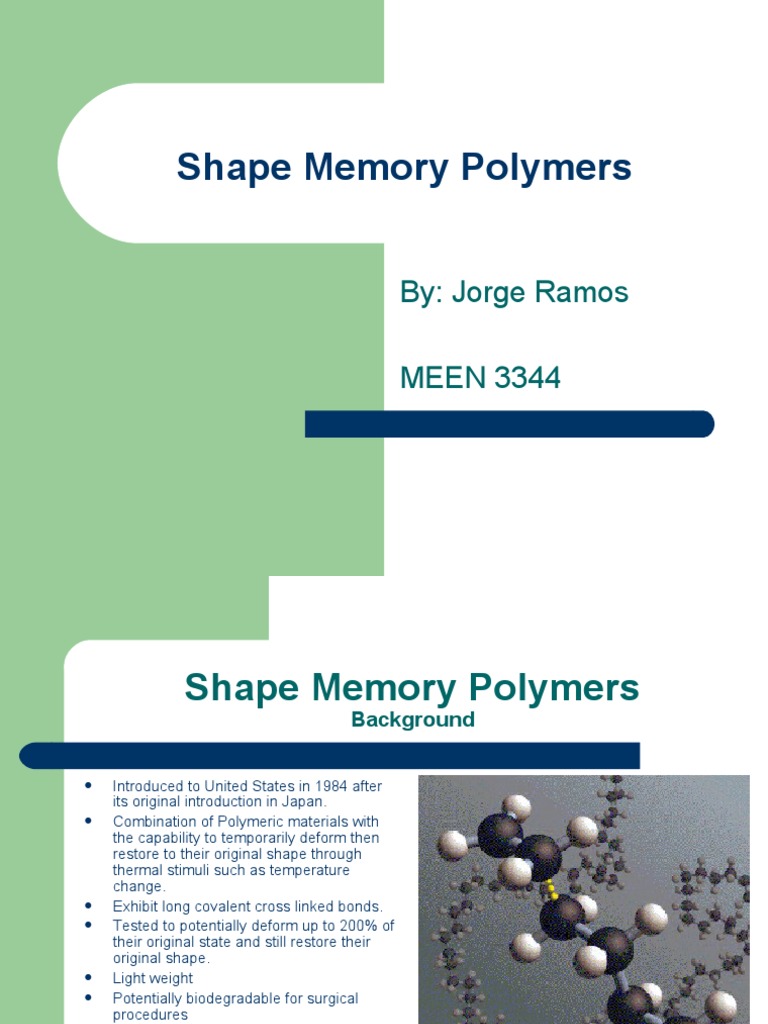 Shape Memory Polymers - Jorge - Ramos | PDF