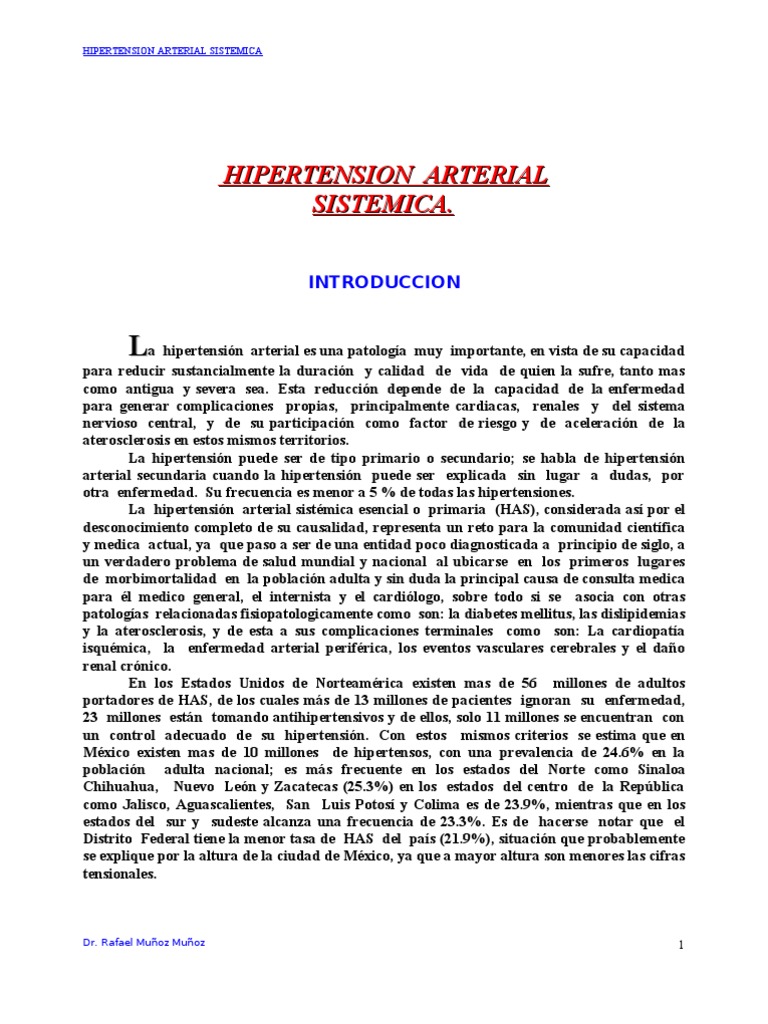 Hipertensin Arterial Sistmica