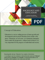 Sociology and Education