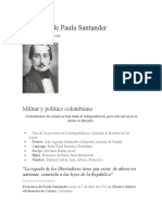 Francisco de Paula Santander Biografia