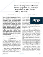 The Factors Which Affecting Turnover Intention Through Employee Engagement As A Mediation Variable (Case Study On XYZ Private Bank in Indonesia)