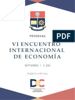 Programa VI Encuentro Internacional de Economia 2021