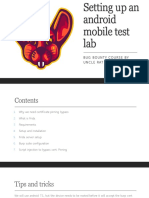 Setting up an android mobile test lab