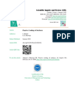 Scientific Inquiry and Review (SIR) : Passive Cooling of Surfaces