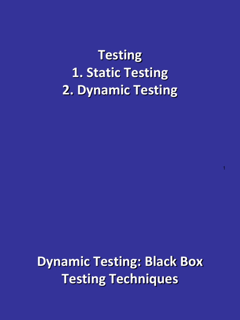 Black Box Testing Techniques Overview | PDF | Software Testing | Maxima ...