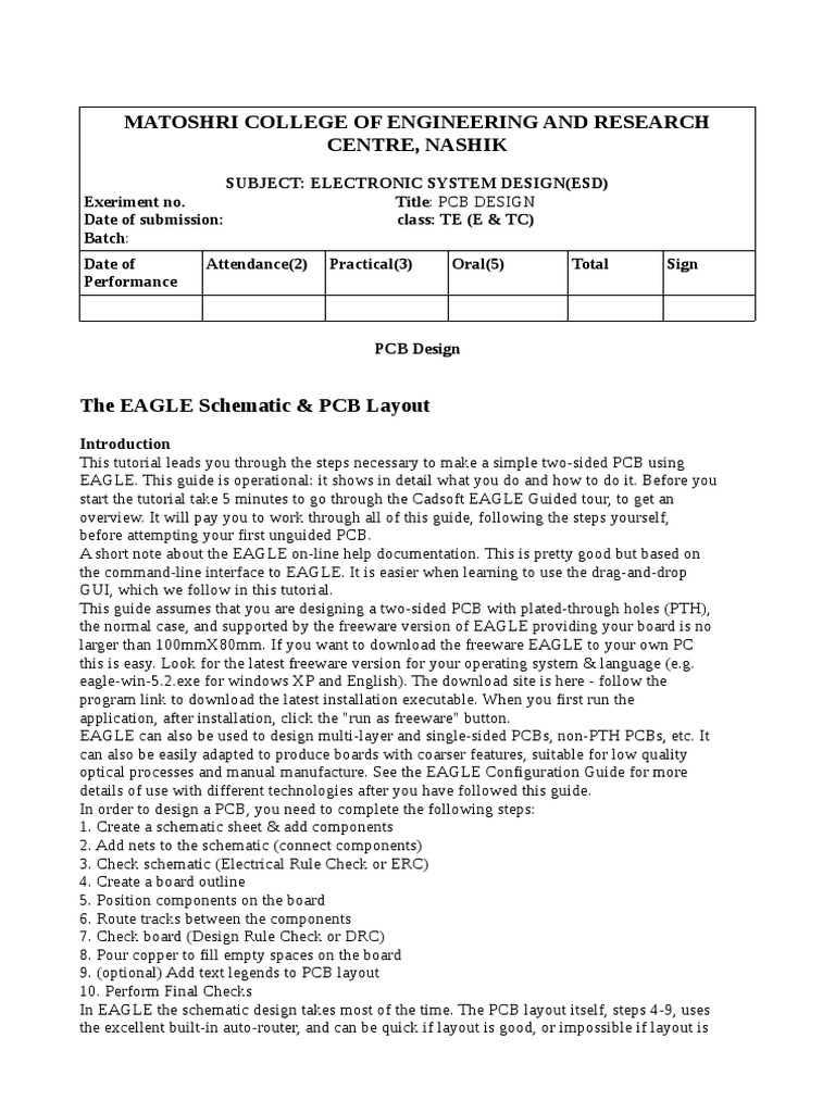 PCB Design Tutorial Using EAGLE | PDF | Operational Amplifier | Printed ...