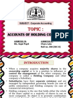 Topic:: Accounts of Holding Companies