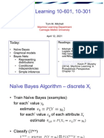 Machine Learning 10-601, 10-301: Today