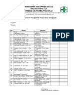 Daftar Hadir Pokja UKM