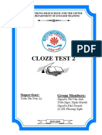 Cloze Test 2: Supervisor: Group Members