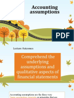 Accounting Assumptions