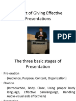 The Art of Giving Effective Presentations