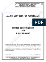 CAIIB Rural Banking Sample Questions