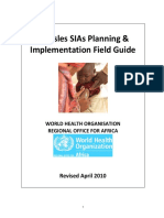 Measles Sias Planning & Implementation Field Guide: World Health Organisation Regional Office For Africa