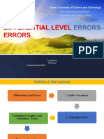 Lecture#3, Differential Level Errors