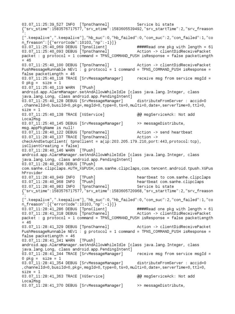 Log-20200307 1148 1 | PDF | Transmission Control Protocol | Internet ...