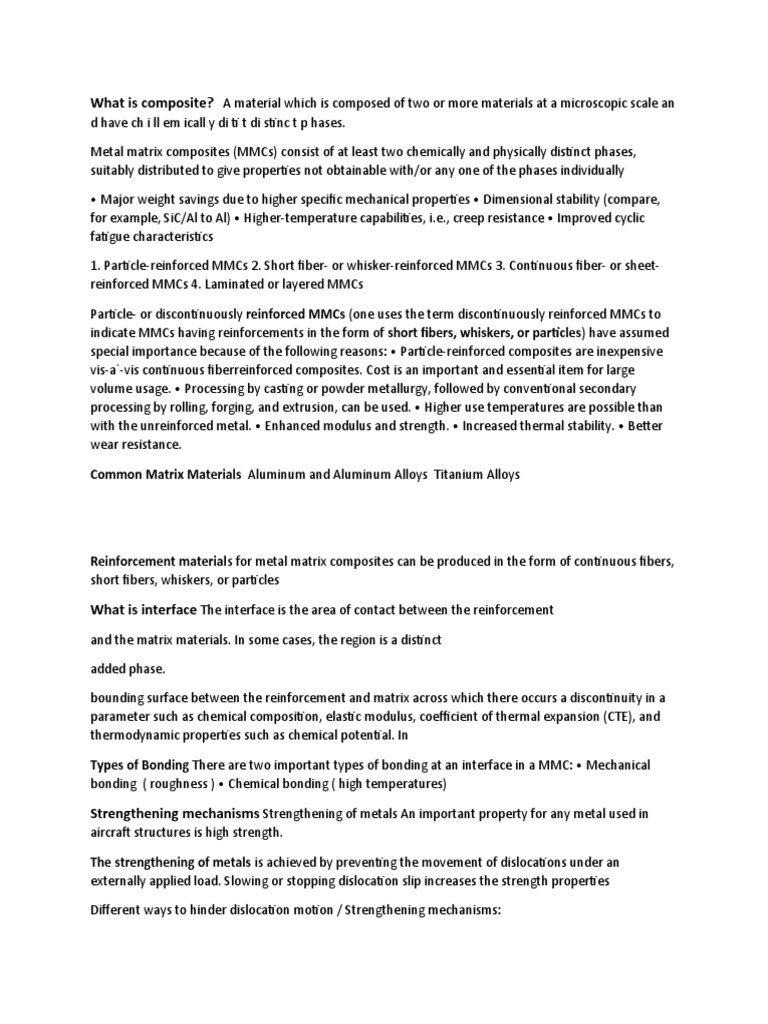 What Is Composite? PDF Composite Material Alloy