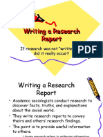 Writing a research report