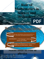 Role of Mathematics in Science, Technology and Beyond