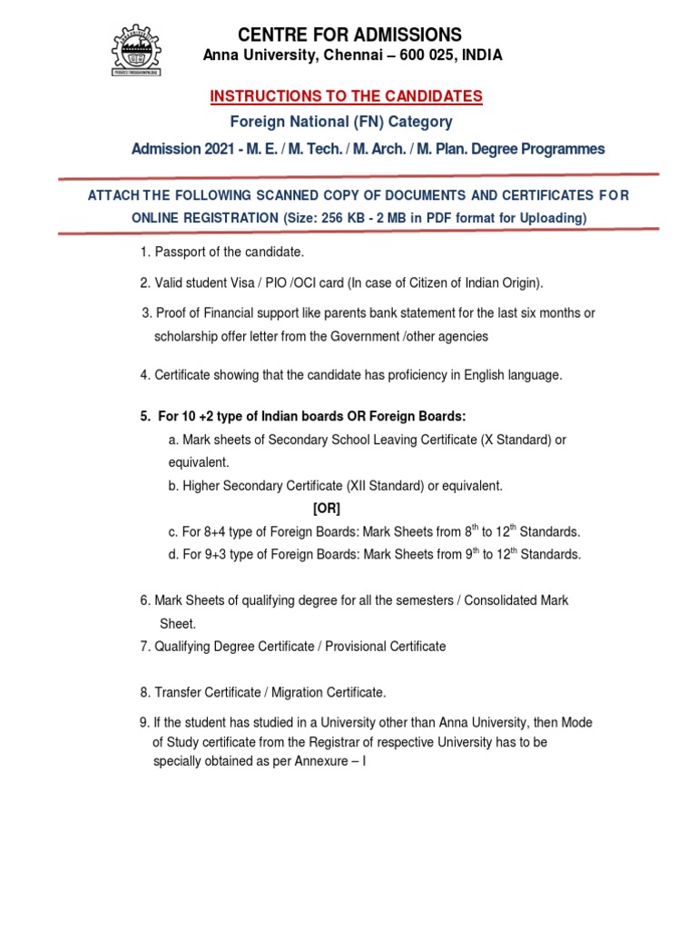 Instructions and Requirements for Online Registration of Foreign