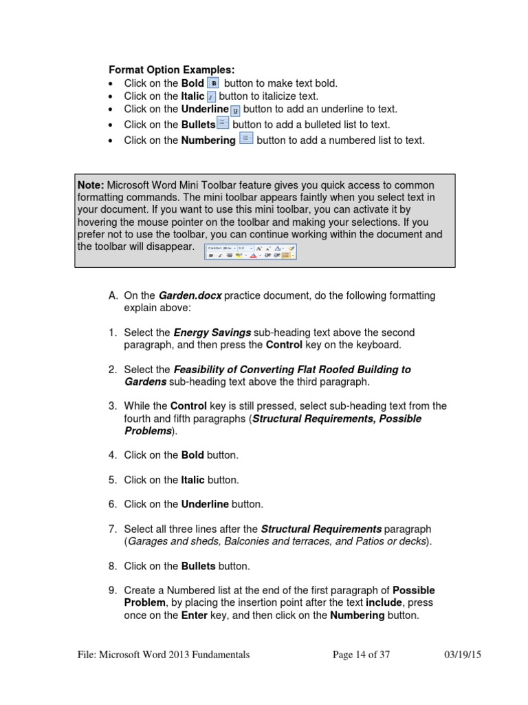 Word 2013 Formatting Essentials Guide | PDF | Computers