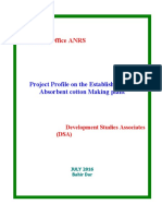 Investment Office ANRS: Project Profile On The Establishment of Absorbent Cotton Making Plant