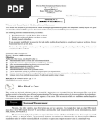 What I Need To Know: System of Measurement