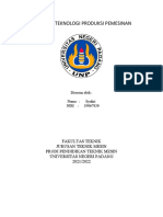 Makalah Teknologi Produksi Pemesinan