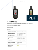 Gpsmap 65S - Ficha Tecnica