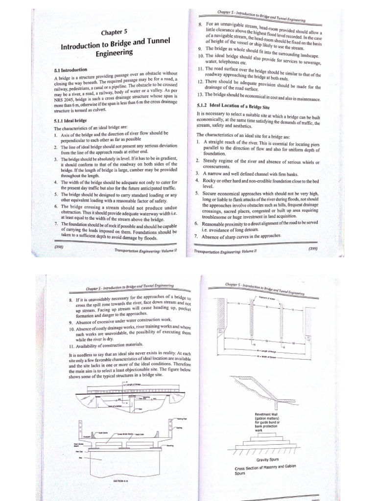 CH 5 Introduction To Bridge and Tunnel Engineering PDF