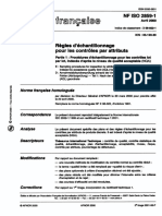 ISO 2859-1 - Règle Échantillonage Pour Le Contrôle Des Attributs