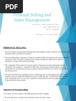 Personal Selling and Sales Management