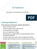 Sample Courseware Contents: Agile Framework