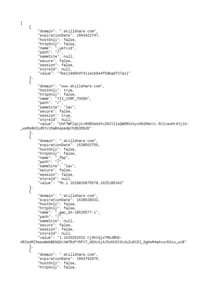 Skillshare Cookie Data Overview | PDF | Data Management | Sql