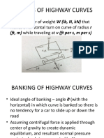 Banking of Highway Curves