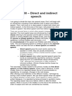 Topic 30 - Direct and Indirect Speech
