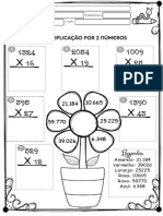 Multiplicação Por Dois Números Primavera