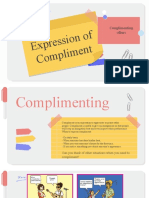 Expres Sion of Compli Ment: Complimenting Others