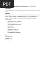 Introduction To Programmable Logic Controllers (ST-PLCINTRO)