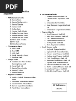 List of Banks in India - Banking Assignment
