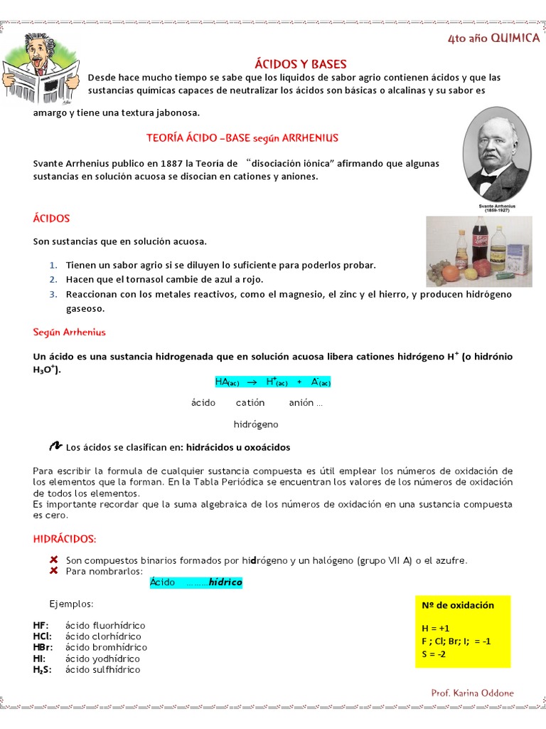 Acidos Y Bases Pdf Acido Acido Clorhidrico