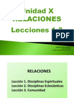 Unidad X Relaciones Lecciones 1-3: Maestra Gabriela Tijerina-Pike, PH.D