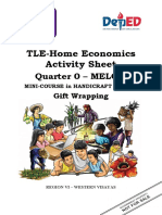 TLE-Home Economics Activity Sheet: Quarter 0 - MELC 6