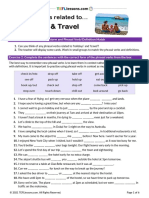 Holidays & Travel: Phrasal Verbs Related To