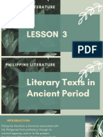 Philippine Literature: Lesson 3