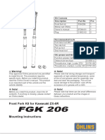 Front Fork Kit For Kawasaki ZX-6R: Arningg! Ottg!