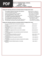 Transformation of Parts of Speech WKSHT 1