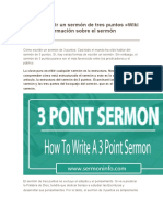 Cómo Escribir Un Sermón de Tres Puntos