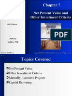Net Present Value and Other Investment Criteria: Fundamentals of Corporate Finance
