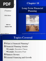 Long-Term Financial Planning: Fundamentals of Corporate Finance